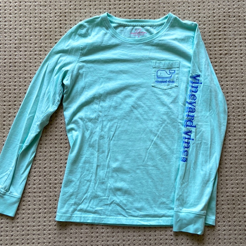 Vineyard Vines Turquoise Long Sleeve Shirt, size S